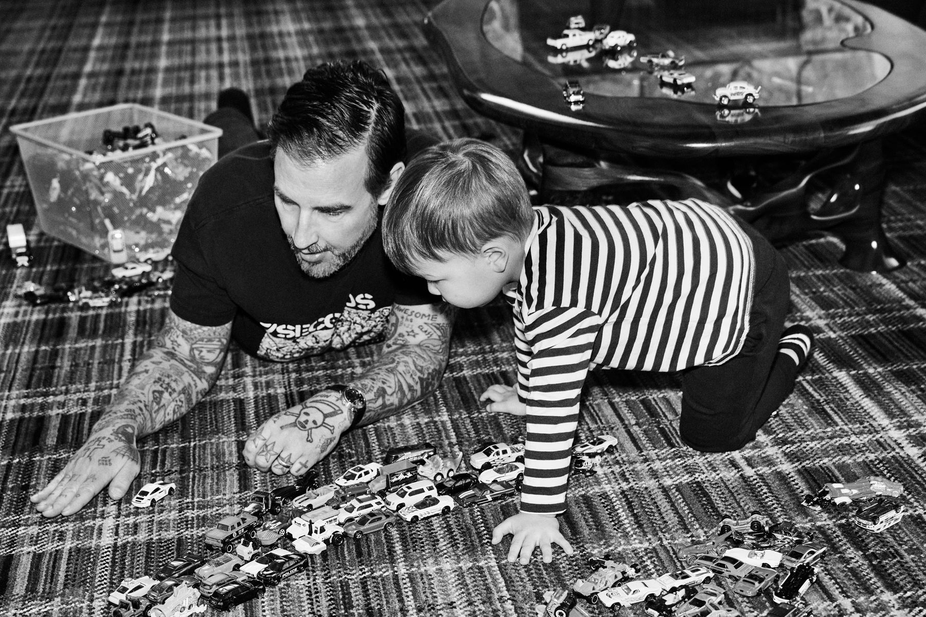 Wes Lang and son by Ellen von Unwerth